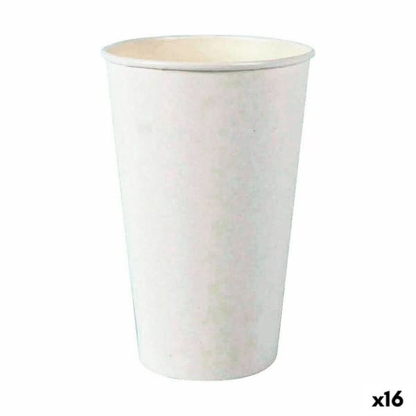 Glasset Algon Engångsanvändning Papp Vit 6 Delar 450 ml (16 antal)