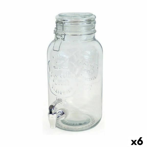 Dryckdispenser La Mediterránea Kran Glas 4 L (6 antal)
