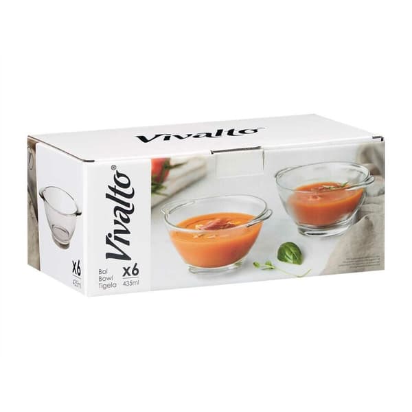 Soppskålar för Consommé Vivalto TP-H6106/BHA6 Transparent 435 ml (6 antal)