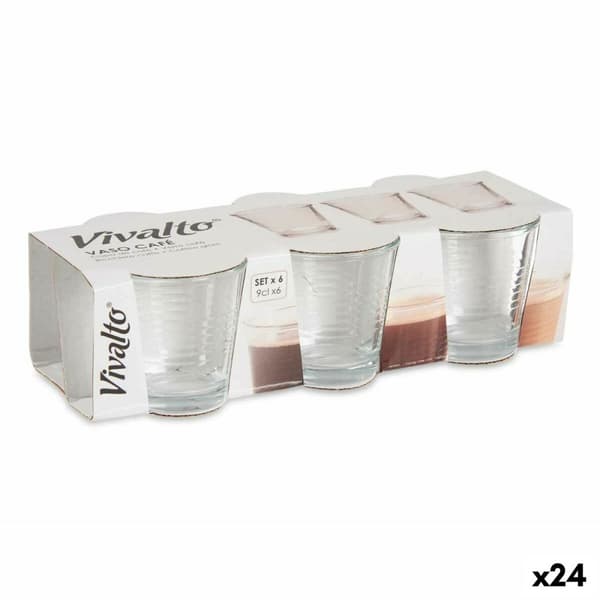 Glassæt Vivalto 3503/WH6 Gennemsigtig Glas 90 ml (24 enheder)