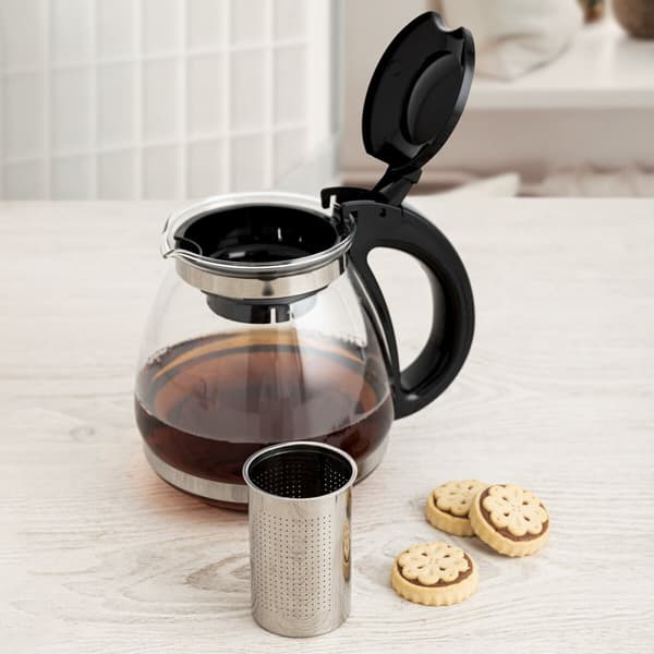 Tekande Quid Serenia Gennemsigtig Glas Rustfrit stål 1,5 L