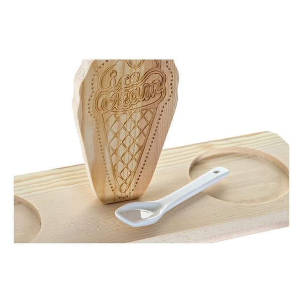 Lasisetti DKD Home Decor Monivärinen Keraminen Mäntypuu