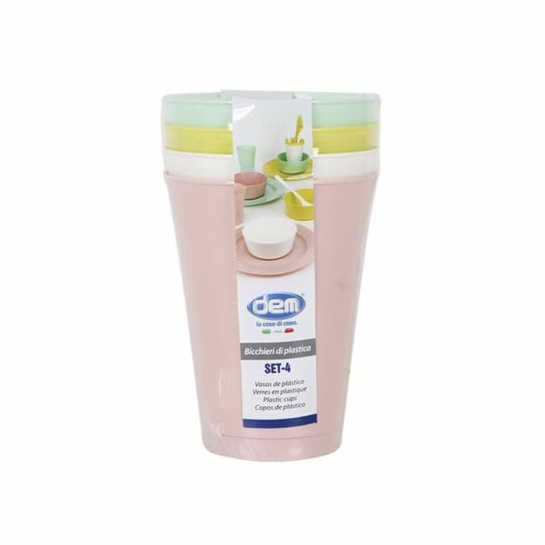 Glassæt Dem   Multifarvet polypropylen 4 Dele 230 ml (24 enheder)
