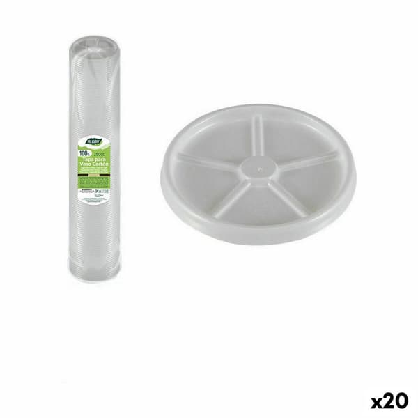 Sæt af låg til glas Algon Kaffe 100 Dele 250 ml (20 enheder)