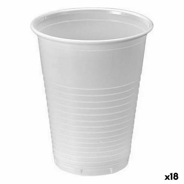 Sarja kierrätettäviä mukeja Algon Valkoinen 50 Kappaletta 200 ml (18 osaa)