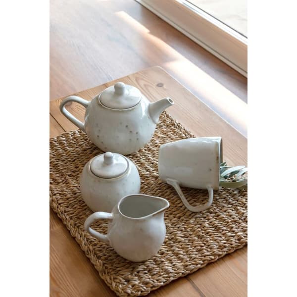 Teekannu Home ESPRIT Valkoinen Kivitavara 850 ml