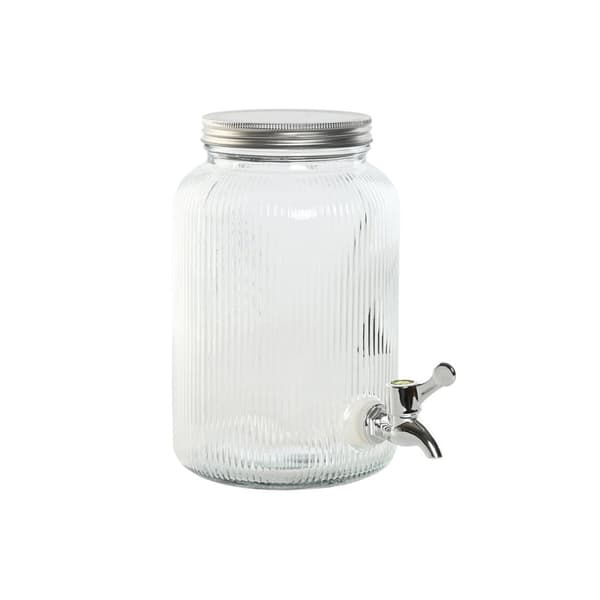 Vattendispenser Home ESPRIT Transparent Metall Silikon Glas ABS 15 x 20 x 23 cm
