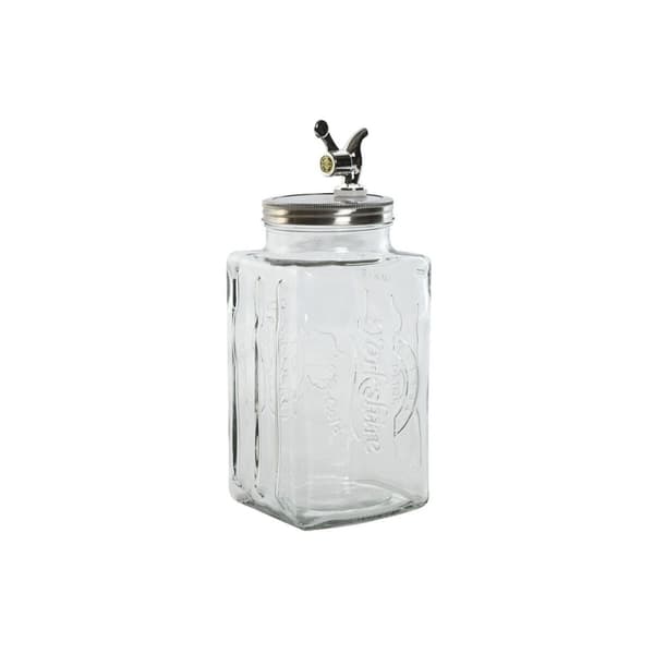 Vattendispenser Home ESPRIT Transparent Metall Glas 13 x 13,5 x 32,5 cm