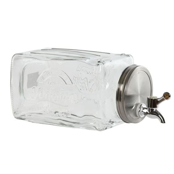 Vattendispenser Home ESPRIT Transparent Metall Glas 13 x 13,5 x 32,5 cm