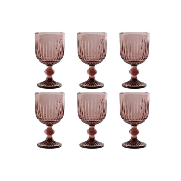Glasset Home ESPRIT Rosa Glas 8 x 8 x 14,5 cm (6 antal)