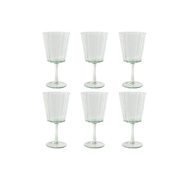 Setti laseja Home ESPRIT Vihreä Kristalli 9 x 9 x 17,8 cm (6 osaa)