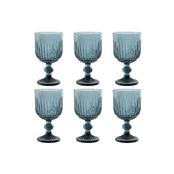 Glasset Home ESPRIT Blå Glas 8 x 8 x 14,5 cm (6 antal)