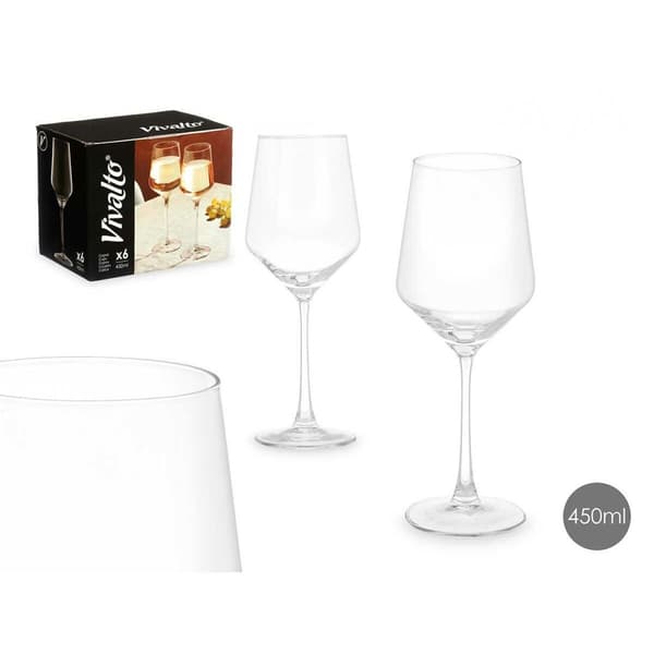 Viinilasi Vivalto REJ6345/BHZ6 Läpinäkyvä Lasi 450 ml (6 osaa)