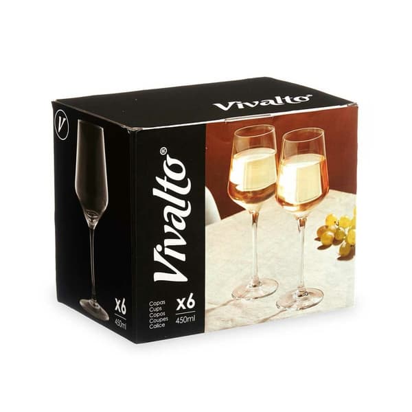 Viinilasi Vivalto REJ6345/BHZ6 Läpinäkyvä Lasi 450 ml (6 osaa)
