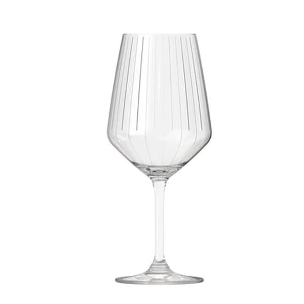 Set med vinglas Inde Carre optics ø 9,8 x 22,2 cm 650 ml 6 Delar