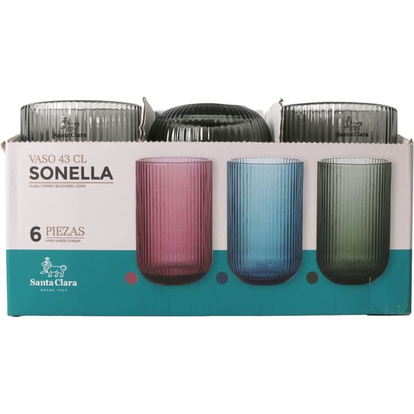 Vandglas Santa Clara Sonella Grøn 430 ml (36 Enheder)