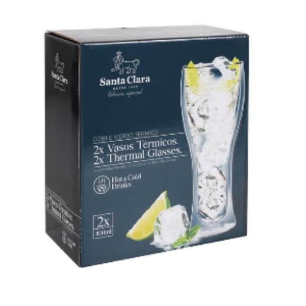 Glasset Inde Santa Clara Borosilikatglas 400 ml 2 Delar