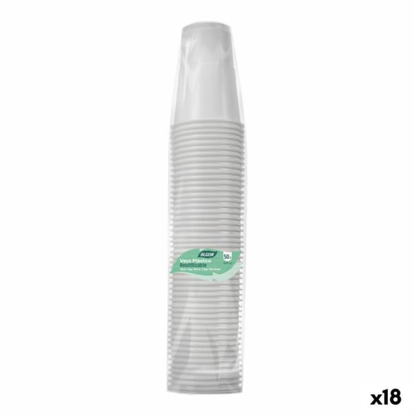 Lasisetti Inde Valkoinen 300 ml 50 Kappaletta (18 osaa)
