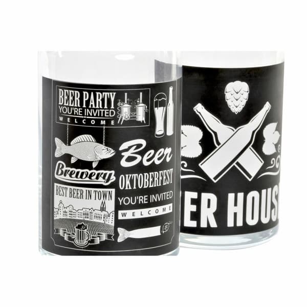 Olutlasit DKD Home Decor Muovinen 2 Kappaletta