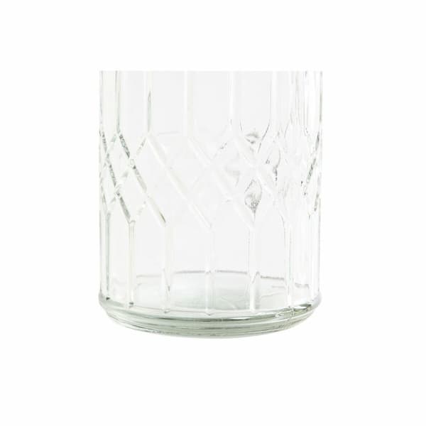 Flaske DKD Home Decor Grå Gennemsigtig Rustfrit stål Krystal
