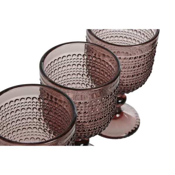 Sæt med glas Home ESPRIT Pink Krystal 240 ml (6 enheder)