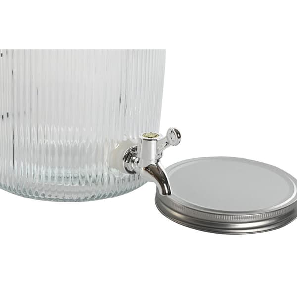 Vattendispenser Home ESPRIT Svart Metall Silikon Glas ABS 5 L 19,6 x 23,5 x 40,5 cm