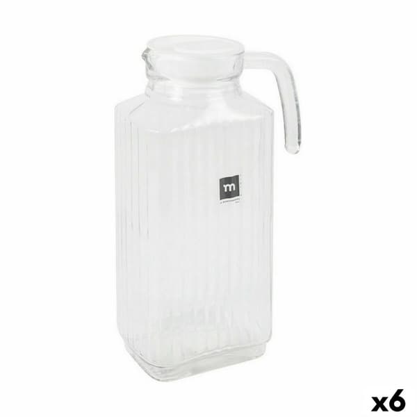 Krus med Lokk og Doseringsdispenser La Mediterránea Chrysler 1,8 L Glass (6 enheter)