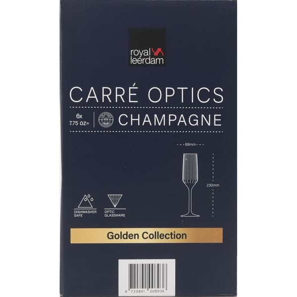 Champagneglas Inde Carre optics 6 Delar