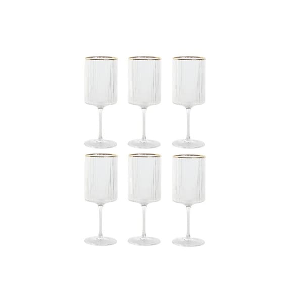 Glasset Home ESPRIT Transparent Gyllene Glas 400 ml (6 antal)