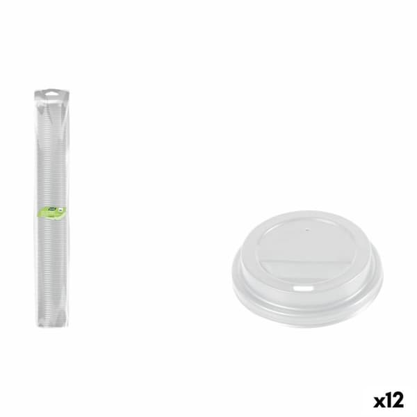 Set med lock för glas Algon 250 ml 100 Delar (12 antal)