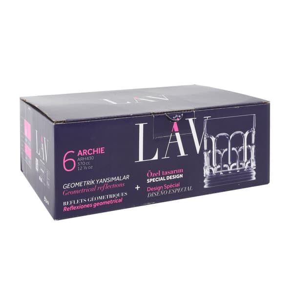 Glasset LAV Archie 0,37 L 6 Delar (4 antal)