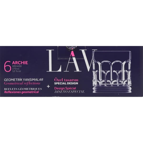 Glasset LAV Archie 0,37 L 6 Delar (4 antal)