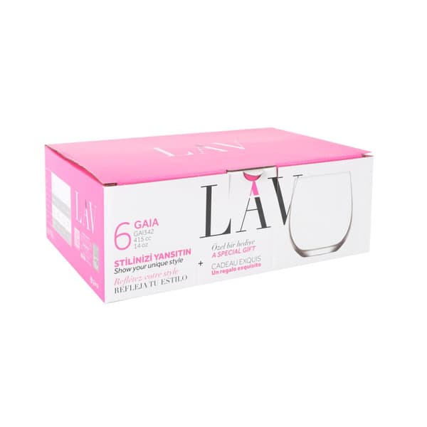 Sett med glass LAV Gaia 415 ml 6 Deler (8 enheter)