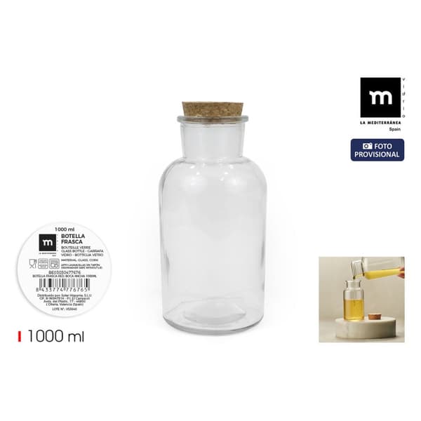 Glasflaska La Mediterránea 1 L (12 antal)