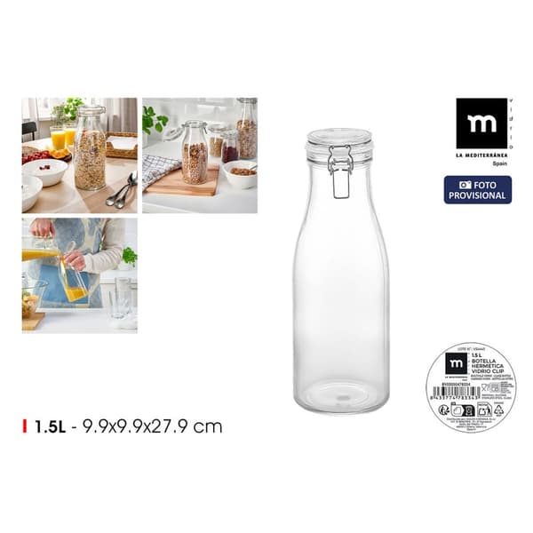 Glasflaska La Mediterránea Glas 1,5 L (6 antal)