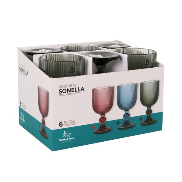 Champagneglas Santa Clara Sonella Grøn (36 Enheder)