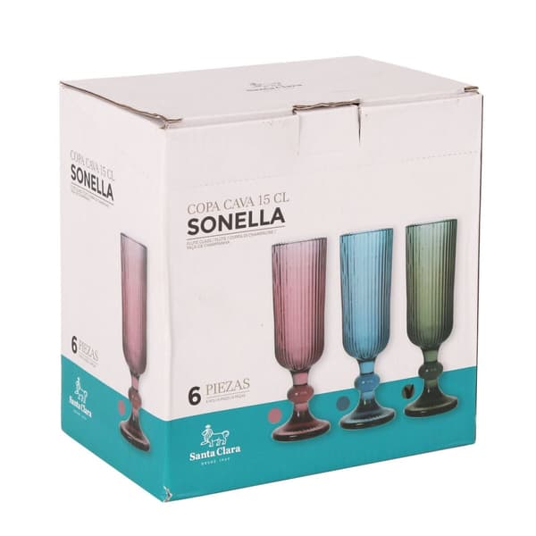 Champagneglas Santa Clara Sonella Grøn (36 Enheder)