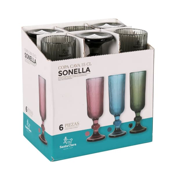 Champagneglas Santa Clara Sonella Grøn (36 Enheder)
