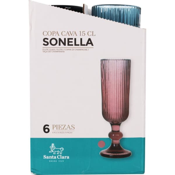 Champagneglas Santa Clara Sonella Blå (36 Enheder)