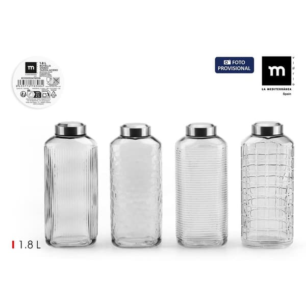 Lasipullo La Mediterránea Lasi Teräs 1,8 L (8 osaa)