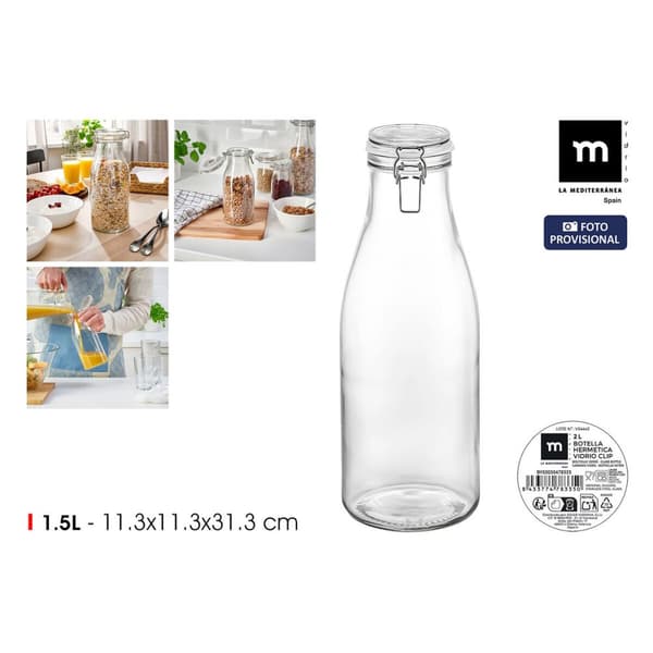 Glasflaska La Mediterránea Glas 2 L (6 antal)