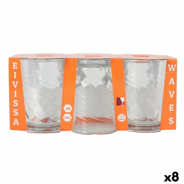 Sett med glass La Mediterránea Waves 6 Deler (8 enheter)