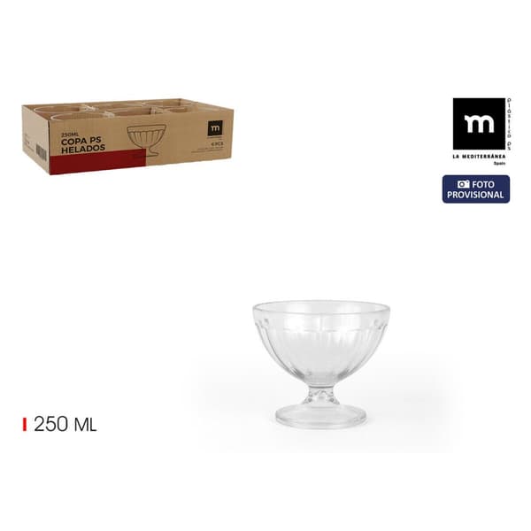 Iskrem og melk risterglass La Mediterránea 0,25 L (24 enheter)