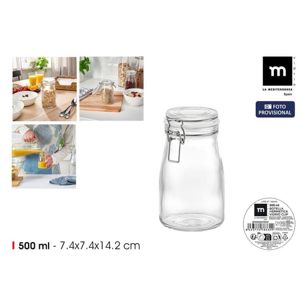 Glassflaske La Mediterránea Glass 500 ml 0,5 L (12 enheter)
