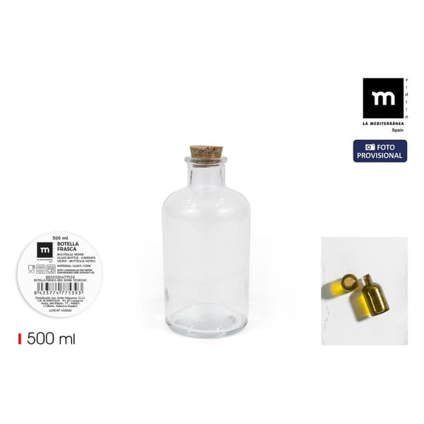 Glassflaske La Mediterránea 500 ml 0,5 L (16 enheter)