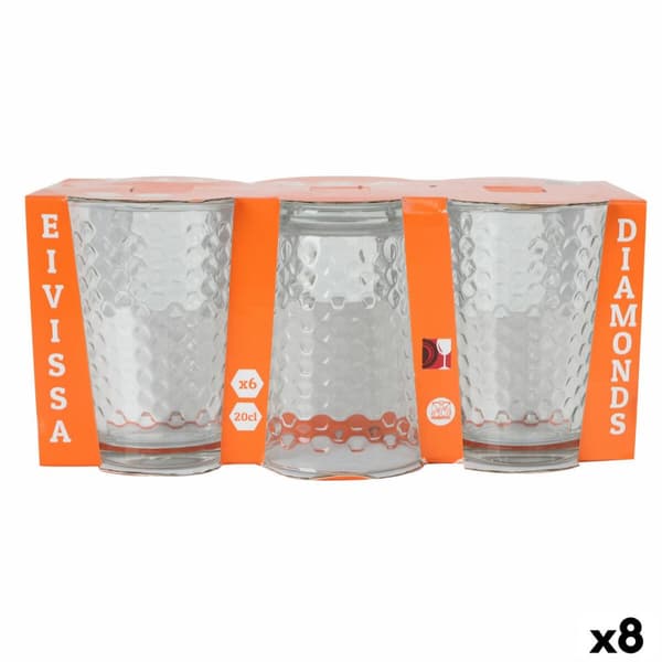 Glassæt La Mediterránea Diamonds 6 Dele (8 enheder)