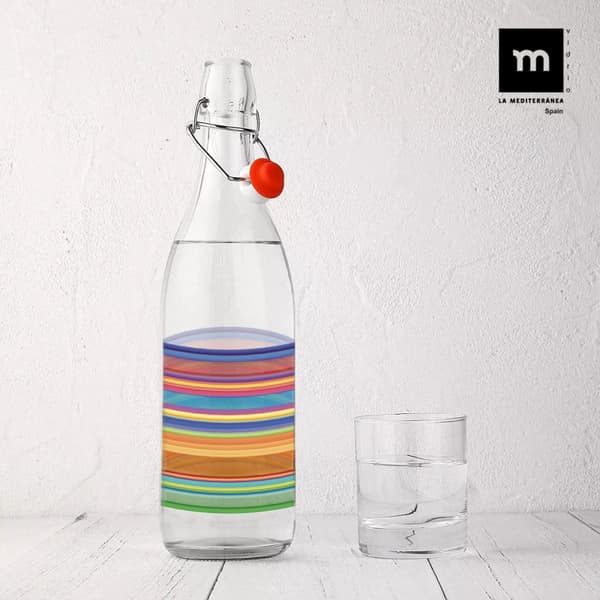 Glasflaske La Mediterránea Glas 1 L (12 enheder)