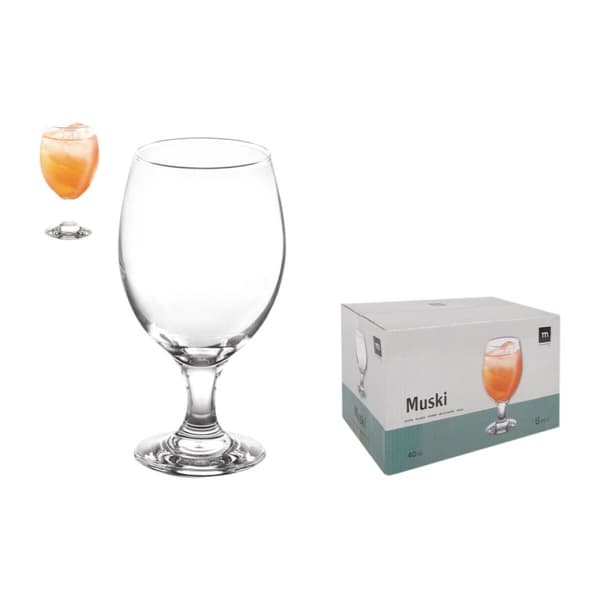 Sæt med glas La Mediterránea MUSKI 0,4 l 6 Dele (4 enheder)