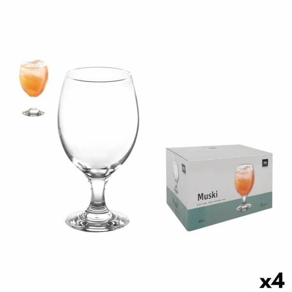 Sæt med glas La Mediterránea MUSKI 0,4 l 6 Dele (4 enheder)