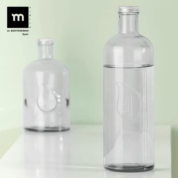 Glasflaske La Mediterránea Metal Glas 1,6 L (12 enheder)